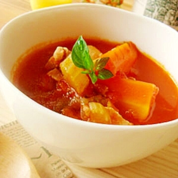 身体に優しい野菜たっぷり♪チキン&ベジタブルスープ